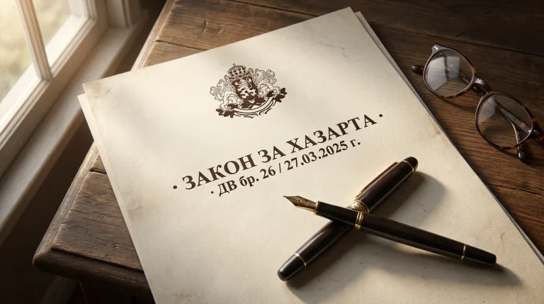 Документ от Закона за хазарта и регулаторна рамка за лицензираните български букмейкъри